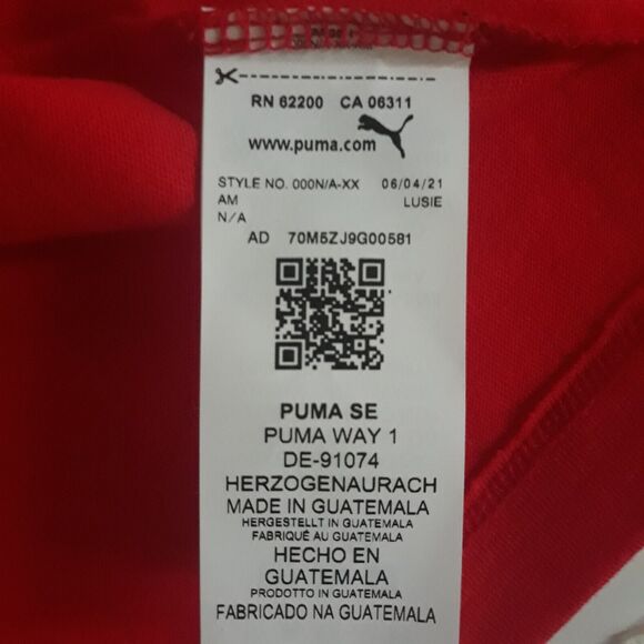 Puma Power Core 1948 T Shirt Mens Red XLT Short Sleeves Crew Neck Logo NWT - Picture 11 of 11